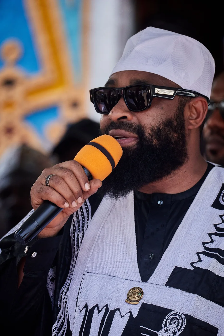 Community speaker at a reunion event